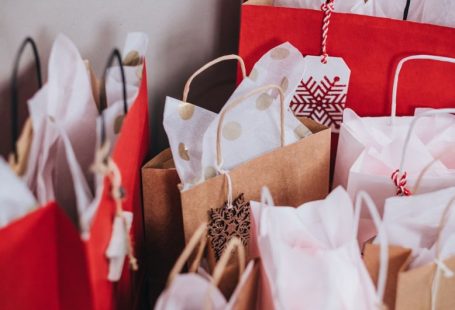 Holiday Shopping - shallow focus photography of paper bags