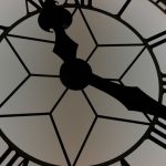 Coupon Timing - close-up photography of white and black clock