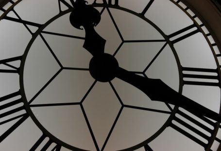 Coupon Timing - close-up photography of white and black clock