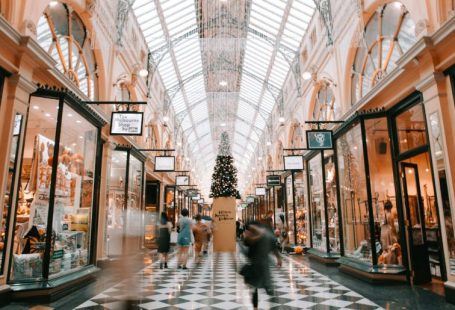 Holiday Shopping - person walking inside building near glass