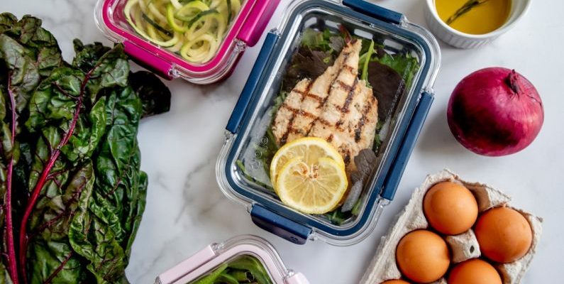 Meal Prep - sliced lemon on white plastic container