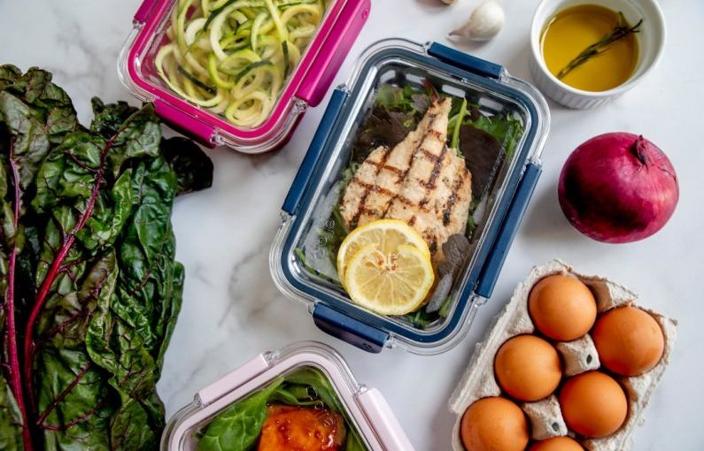 Meal Prep - sliced lemon on white plastic container